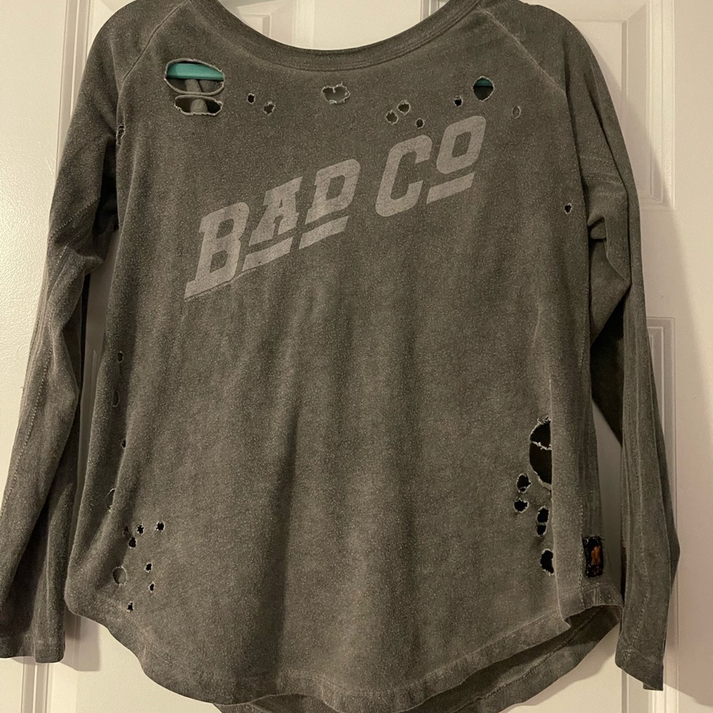 Bad co distressed long sleeve top